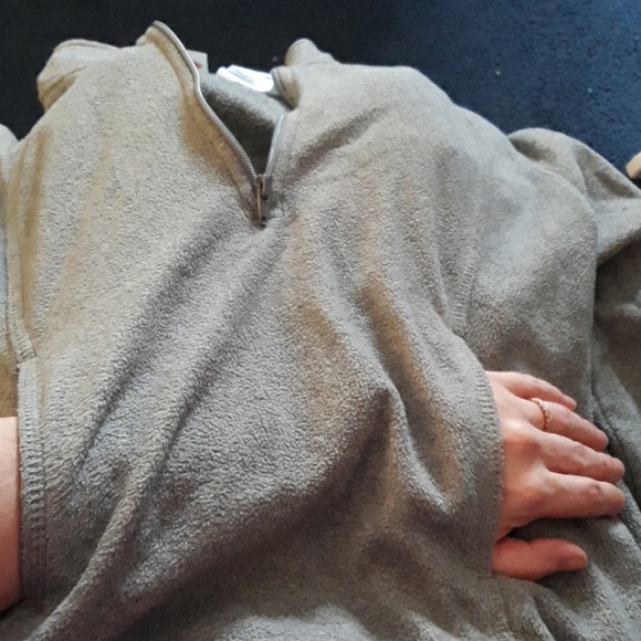 Hanes gray fleece womens sweatshirt w pocket - Picture 7 of 7